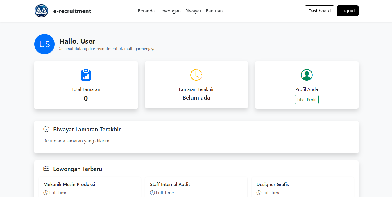 User Dashboard